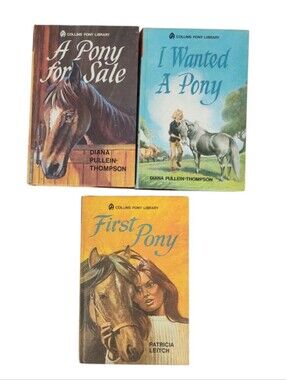 Vintage 70s Pony Books Set of 3 Hardcover Equestrian Horse Lover